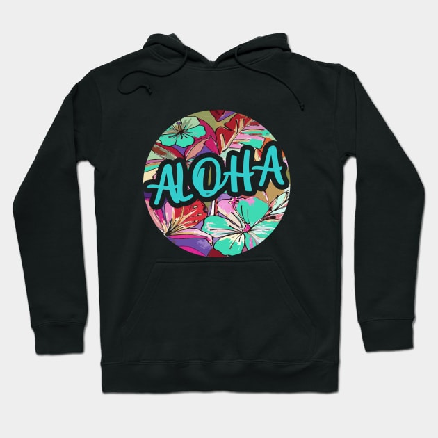 Aloha Floral Hoodie by BK Tees